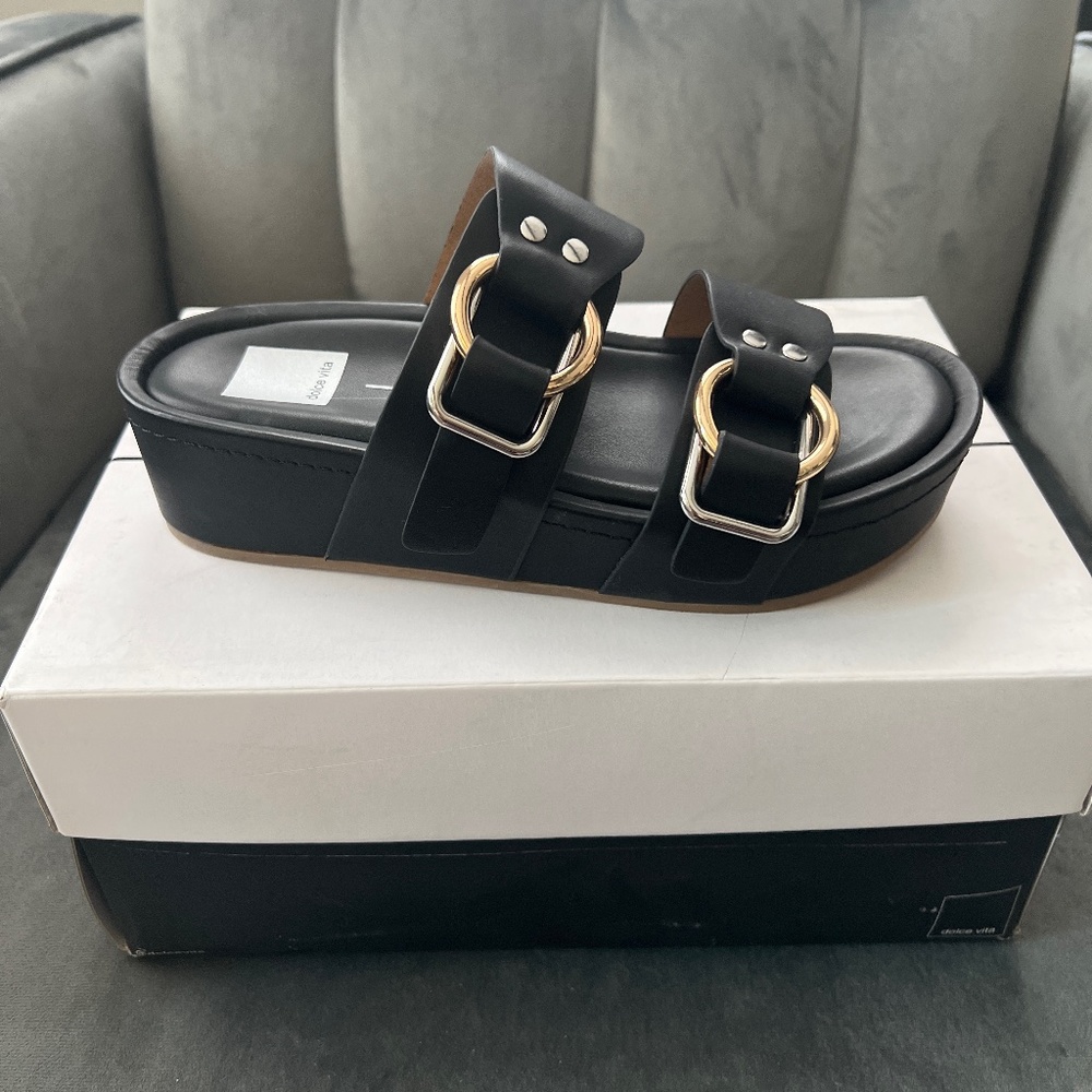 Dolce Vita Black Stella Sandal 7M